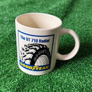 Vintage Goodyear Tires Coffee Mug 10oz Iconic DT 710 Radial Advertisement RARE